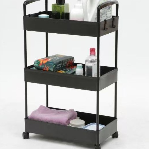 餐车/露营车/平板四轮车/置物架/金属折叠款置物架白底实物图