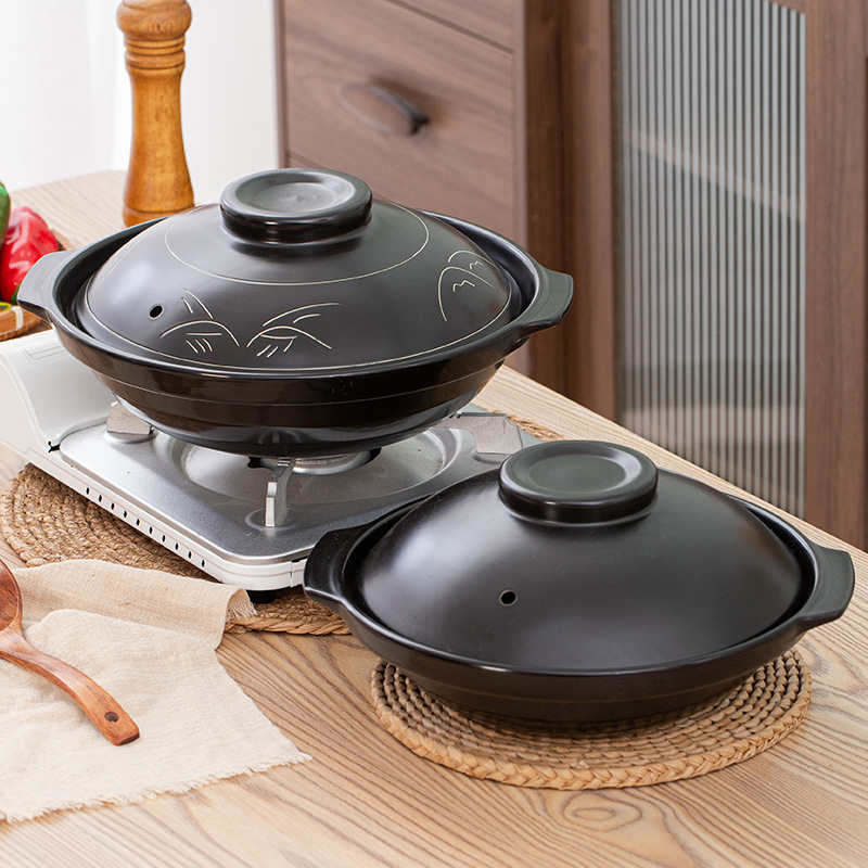 Jinhua Lithium Porcelain's new ceramic shallow pot braised chicken clay pot, commercial fish head pot, gluten pot and steak pot