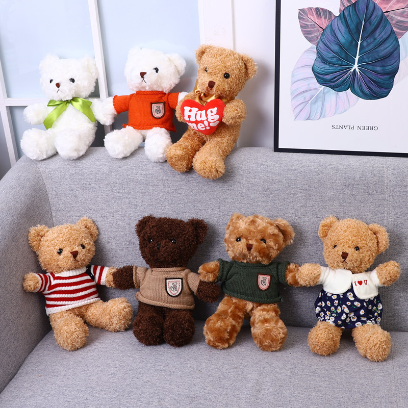 Factory direct supply of sweaters, toy bears, cute cartoon teddy bear figurines, logo event gifts, wholesale of dressing bears details Picture