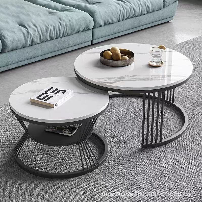Original manufacturer: Nordic coffee table, living room, small apartment, round coffee table, small table, creative modern tea table and tea stand details Picture