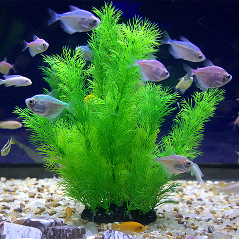 Fish tank decoration, simulation aquatic plants, aquarium landscaping, soft aquatic plants, plastic aquatic plants, green Application Scenario