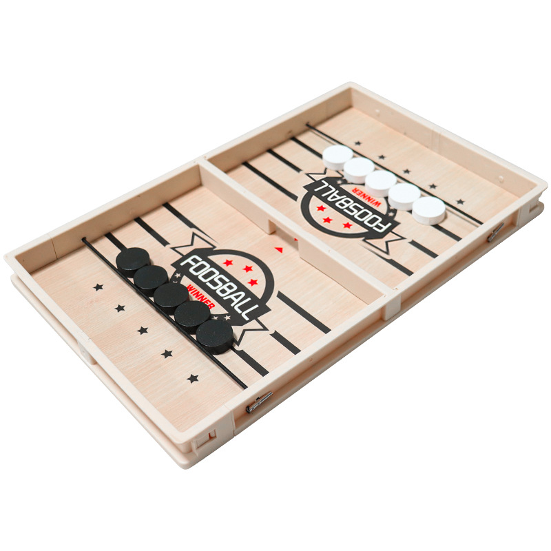The best-selling wooden "Pinball Chess" interactive game for parents and children, "Bang Bang Chess", "Pinball" tabletop shooting toy, elm Item Picture