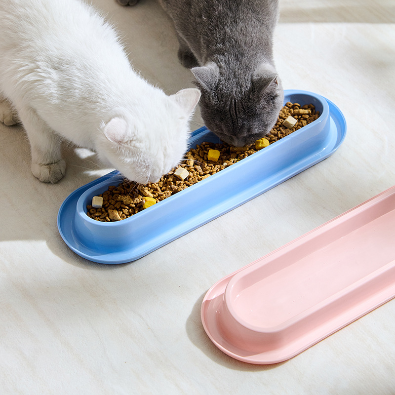 Cuencos de gato extendidos múltiples comidas de gato cuencos para mascotas cuencos de comida de gato de tira larga para gatos adultos cuencos de comida para gatos jóvenes cuencos de agua cuencos de gato al por mayor details Picture