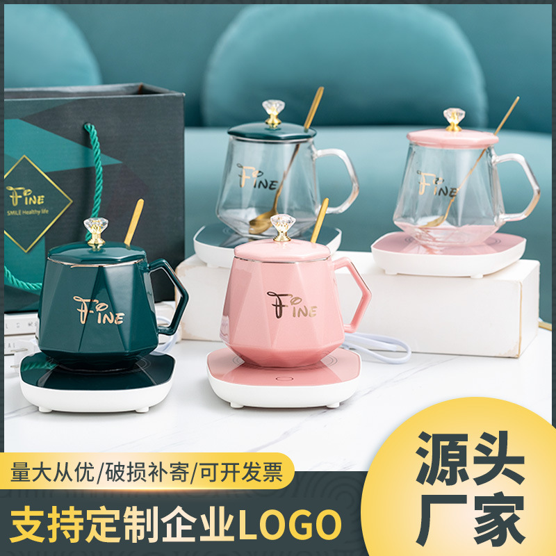 Nordic mugs, custom couple ceramic cups, covered water cups, opening event gift sets, creative cup gift boxes Specification image