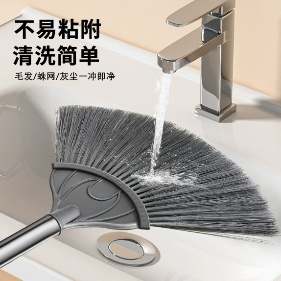 Household simple ceiling, long-pole broom, roof dust removal broom, wall spider web dust cleaning, thorough cleaning details Picture