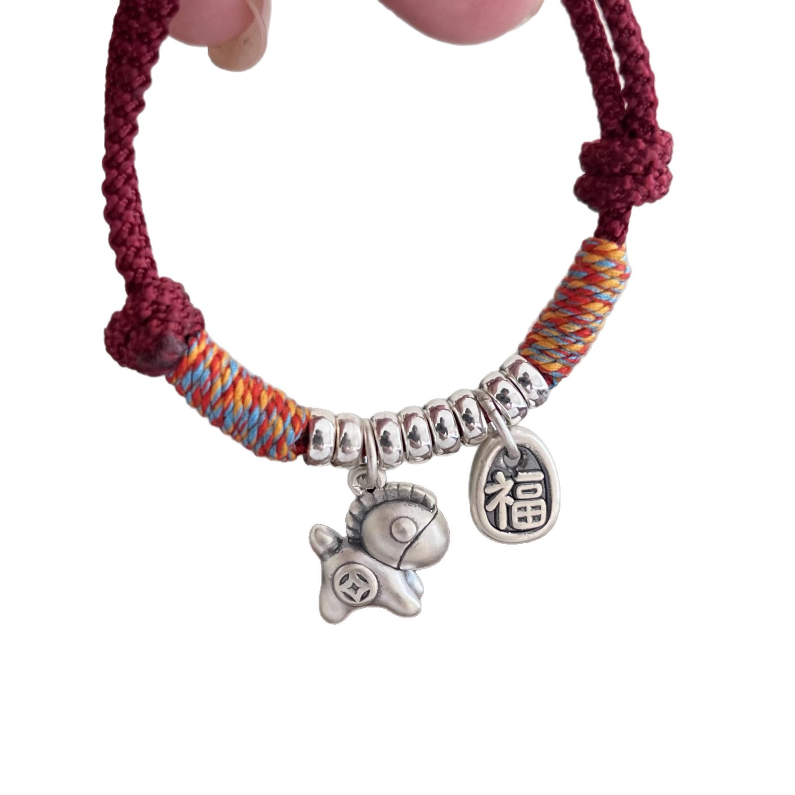 手链/红绳/铜微镶手环/四叶草手链/手串白底实物图