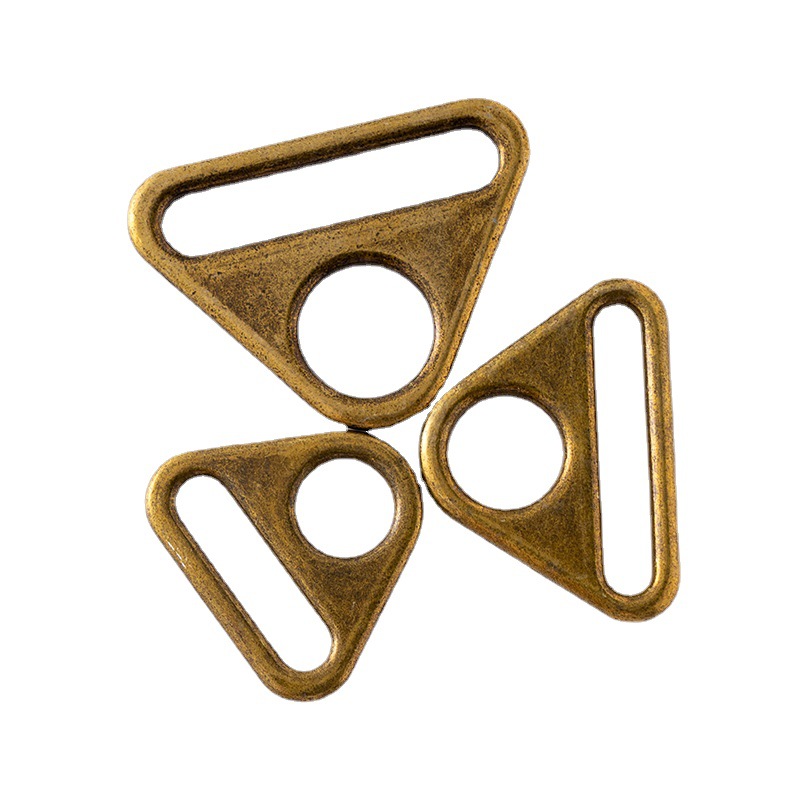 Wholesale alloy triangular buckle strap adjustment buckle, bronze matte black multi-color triangular pieces Item Picture