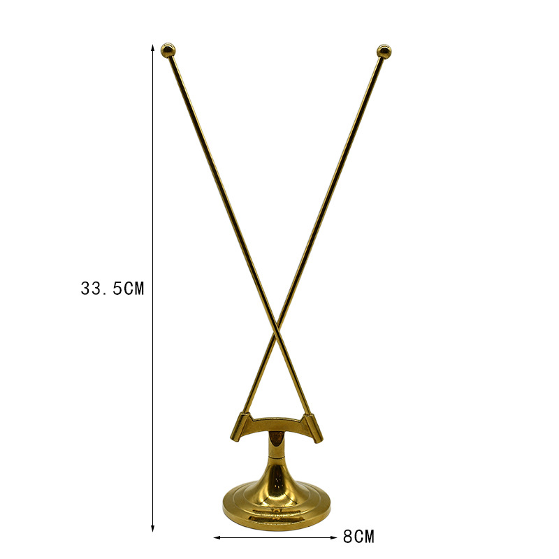 Cross-border office desk flagpoles, cross flagpoles, small red flags, desktop ornaments, metal poles, flag display stands details Picture