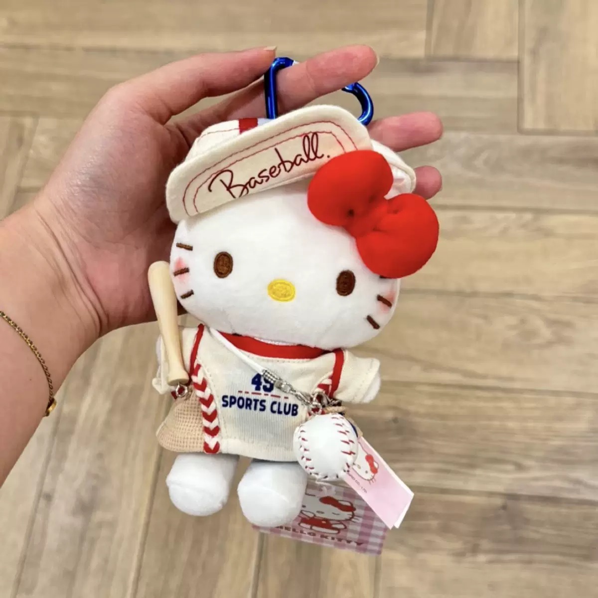 Authentic classic KT hellokitty backpack bag pendant, cartoon cute Hello Kitty keychain, plush doll for girls Specification image
