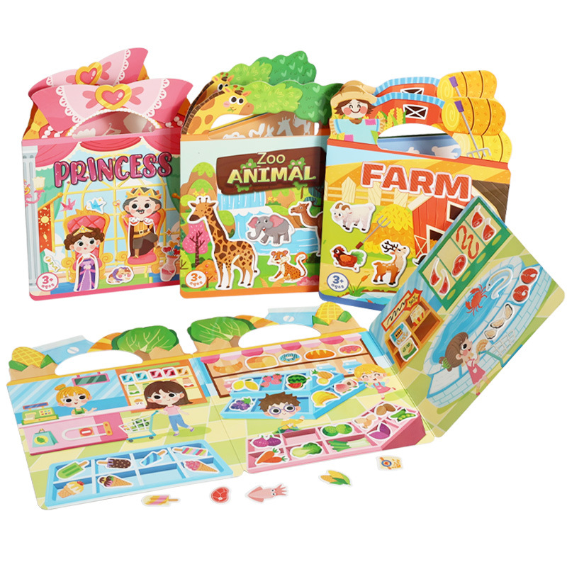 Jelly sticker book, enlightenment and intelligence fun toy, baby kindergarten gift, silicone repeatedly pasted cartoon Item Picture