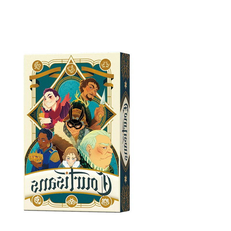 Courtisans, a tabletop card game, isa multiplayer camp with hidden identities and palace intrigue. It's a 2-5 player game in both Chinese and English