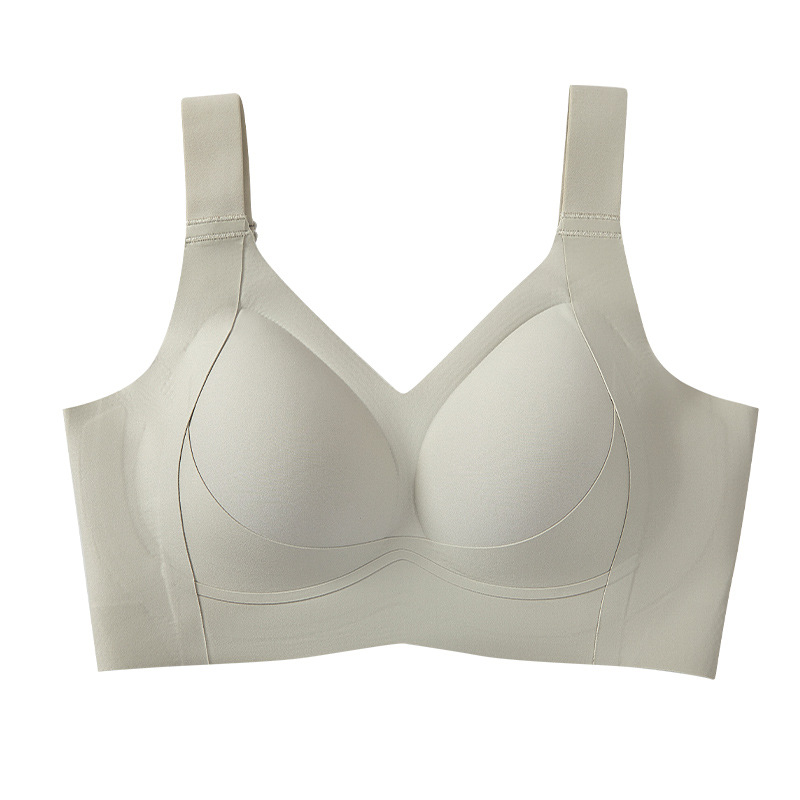 Thin underwear, large bust, small appearance, anti-sagging, no steel ring, women's gathering, seamless, adjustable large cup, large-sized bra cover Item Picture