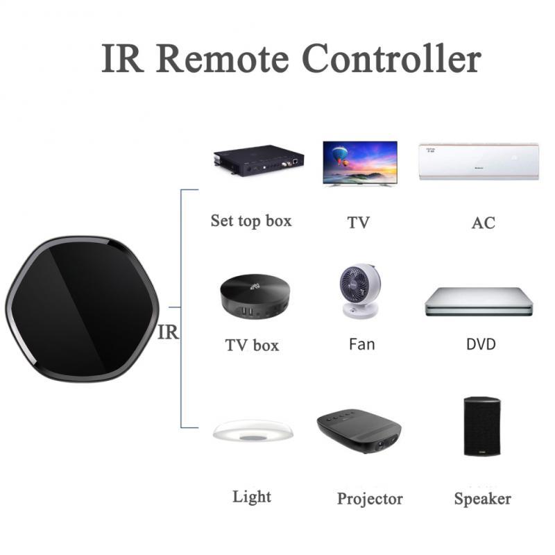 Black circular smart repeater for small household appliances and smart home control devices Specification image