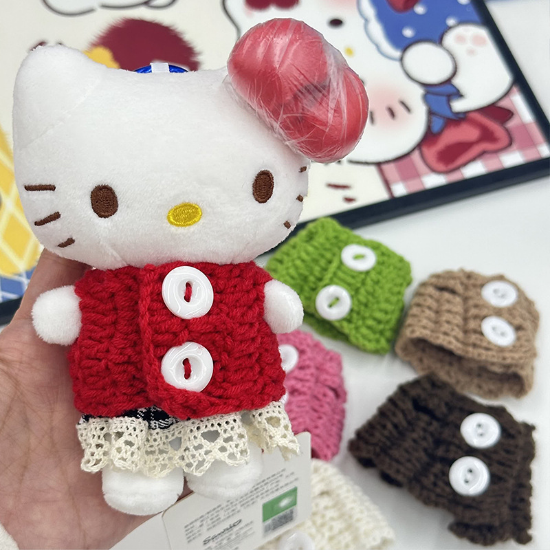 Shirley Rose Highland kt woolen top pendant crocheted sweater DIY Handmade cute kt cat knitted garment details Picture