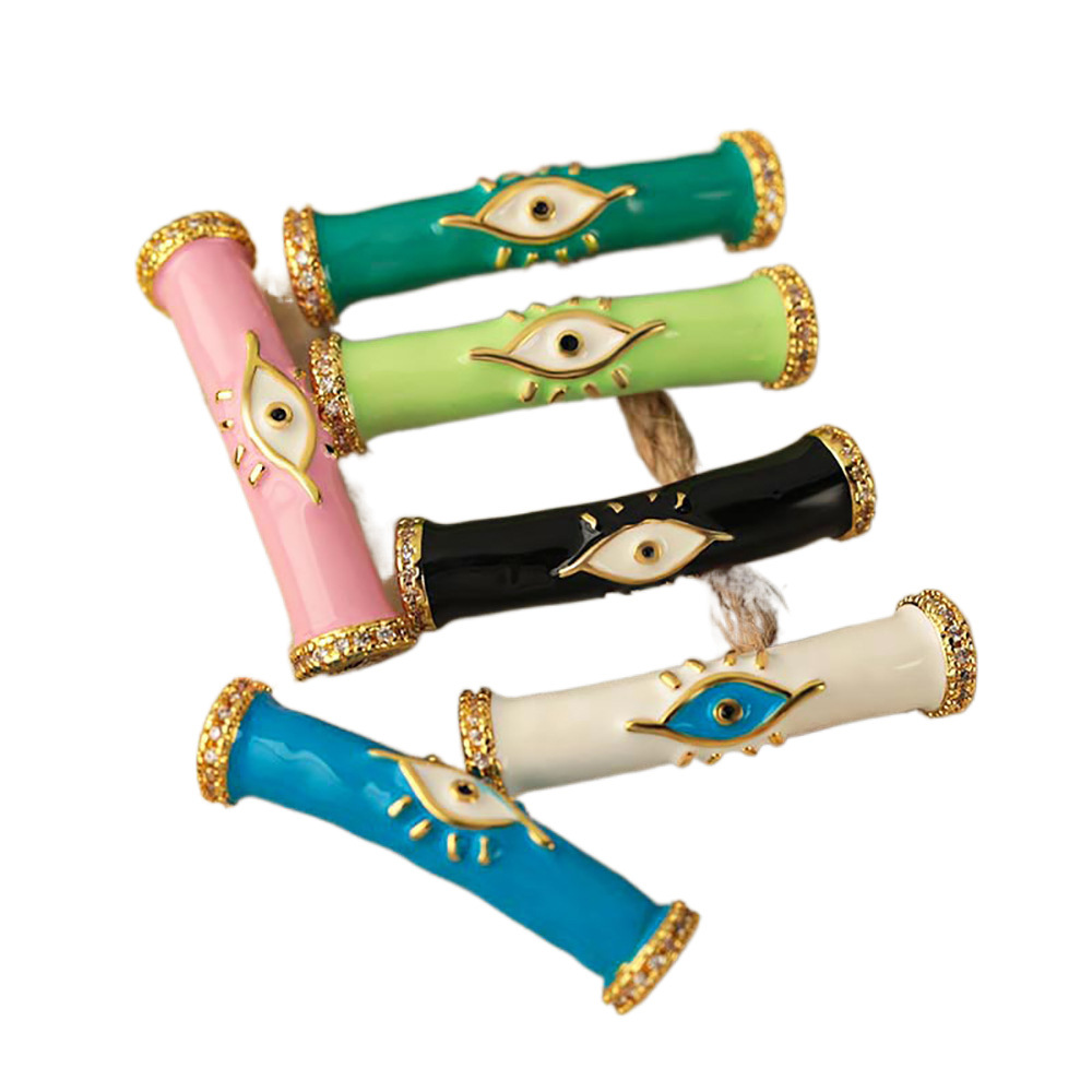 A new 18k gold-plated oil-dripping jewelry accessory DIY necklace with a European and American style for women. Wholesale of pendants Item Picture