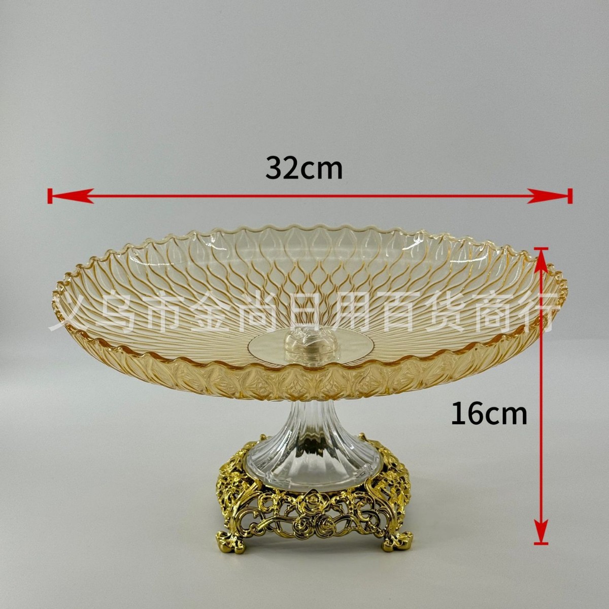 2025 New European-style crystal multi-layer fruit plate, high-end and light luxury style dried fruit and fruit plate, home living room coffee table, candies Specification image