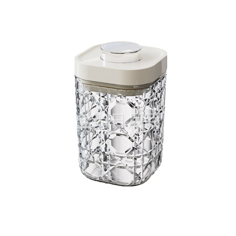 Diamond pattern series sealed cans vacuum grain storage boxes, coffee plastic cans, snack food-grade sealed cans Item Picture
