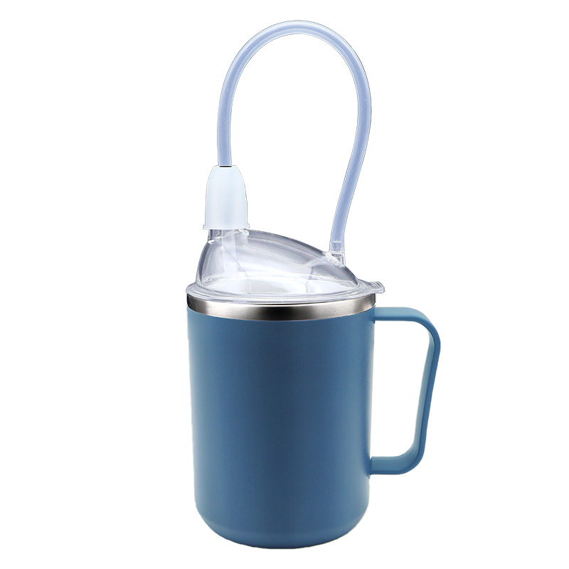 Elderly care products: care cup, bed care cup, feeder, liquid food cup, 304 stainless steel care cup, anti-choking and leak-proof Item Picture
