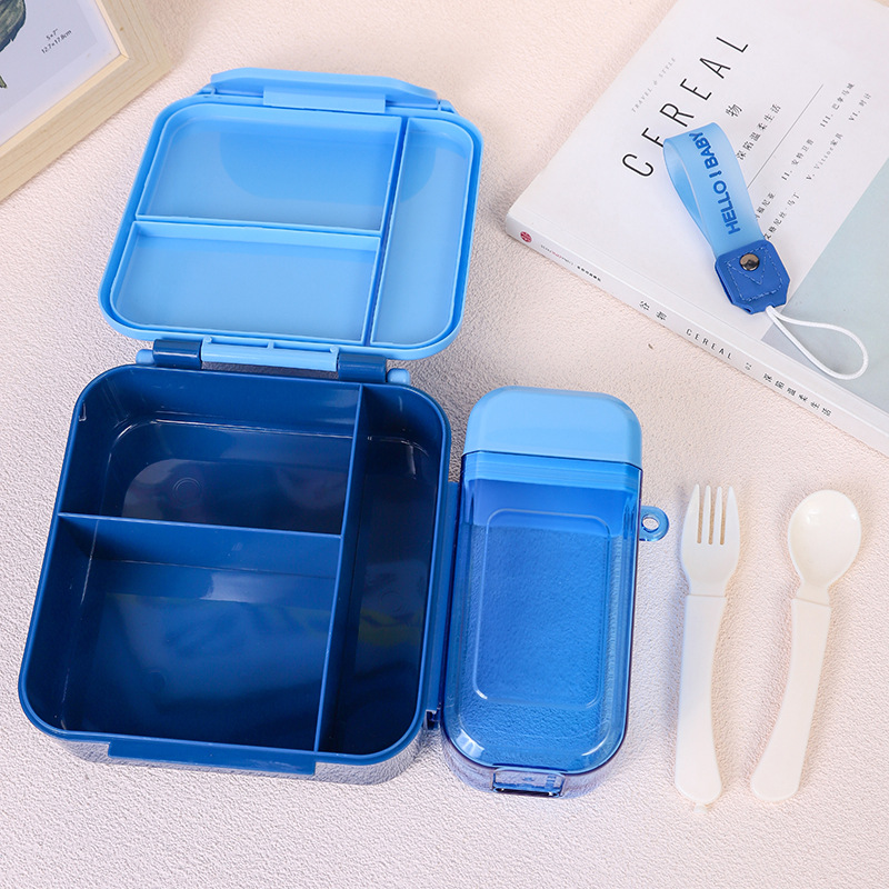 In 2025, a new cross-border bestseller of children's water cup lunch box sets, a student campus lunch box with compartments Specification image