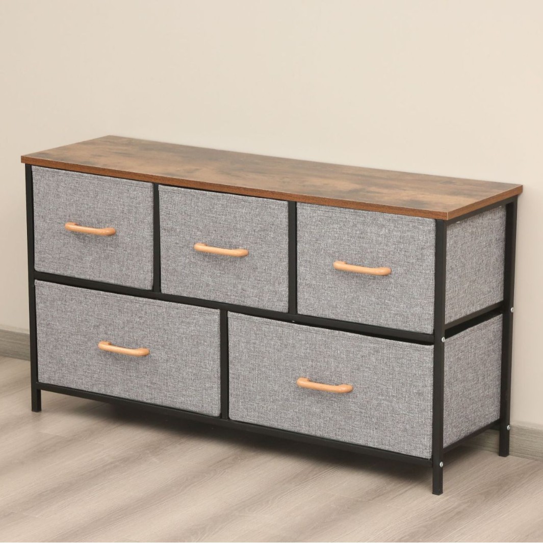 Modern fabric drawer-type storage cabinet, multi-layer assembly, home bedroom storage cabinet, living room miscellaneous cabinet Specification image