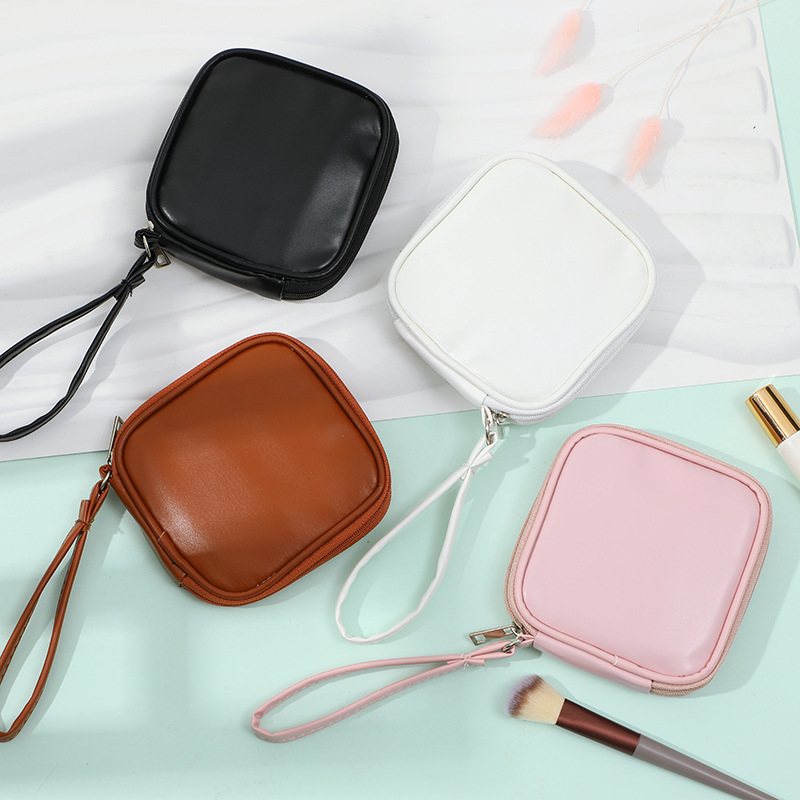 高颜值迷你耳机包PU亲肤感数码收纳包防水便携式数据线包跨境热销