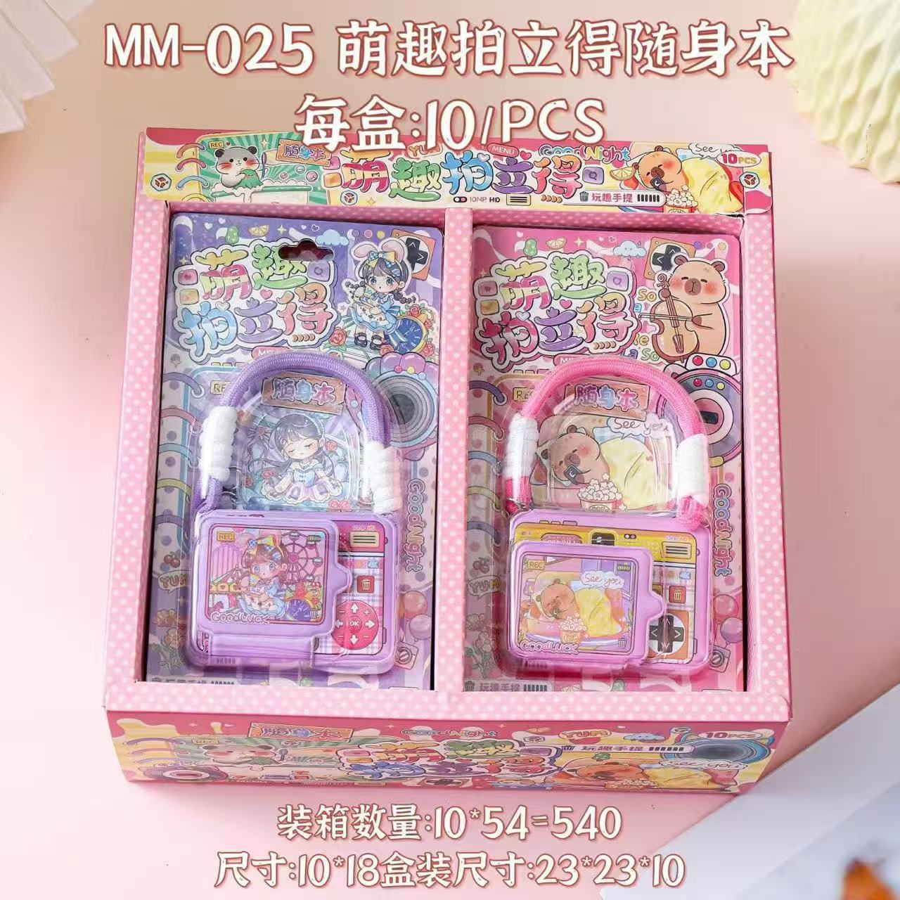 Cute Polaroid shaped mini stress-relieving notebook, color page notepad, portable portable notebook, student small notebook full image