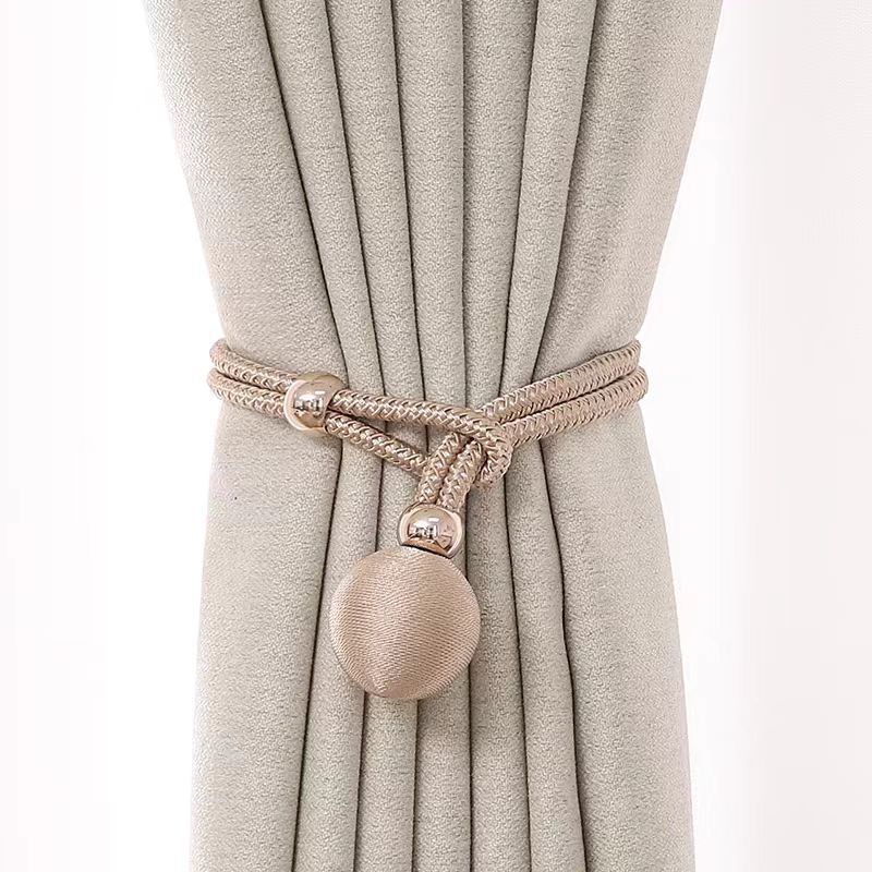 跨境现货批发简约免打孔窗帘绑带抽拉式绑绳窗帘扣配件工厂直销