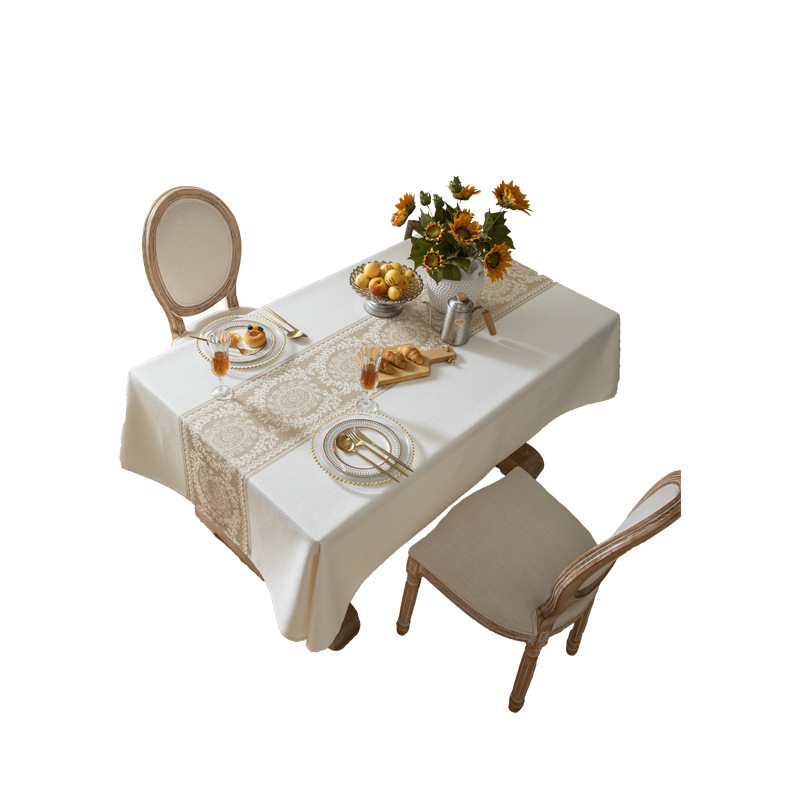 Cross-border Nordic imitation cotton and linen fabric table coverings, waterproof and oil-proof tablecloths, coffee table covers, rectangular tablecloths, with a sense of luxury Item Picture