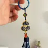 Intangible cultural heritage handcrafted imitation Song Dynasty brocade gourd tassel style pendant, keychain bag, exquisite mobile phone chain, high-end style Chinese pendant Specification image