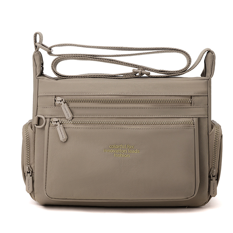 New cross-border foreign trade women's large-capacity single-shoulder bag, multi-layer water-resistant nylon crossbody bag