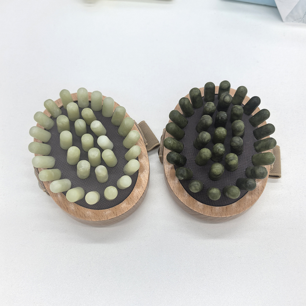足底按摩/竹筒/按摩垫鹅卵石/艾灸蒲团/按摩梳檀木细节图