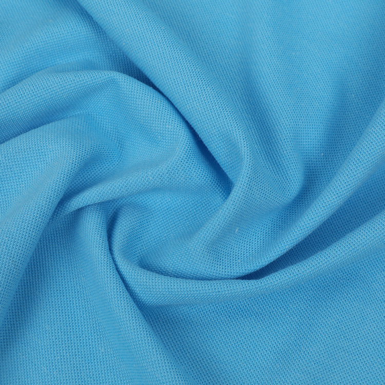 涤棉TC珠地布纱吸湿排汗面料速干布运动T恤针织服装网眼布