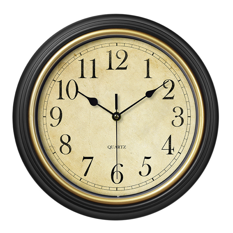 Wholesale Nordic retro wall clocks, European-style silent clocks, living room decoration clocks, wall hanging, home art quartz 30CM Item Picture