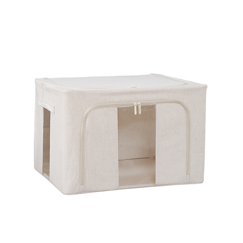 High-quality Tianshan cotton and linen washable storage box recommended by the consignment organizer for household clothes and quilts Item Picture