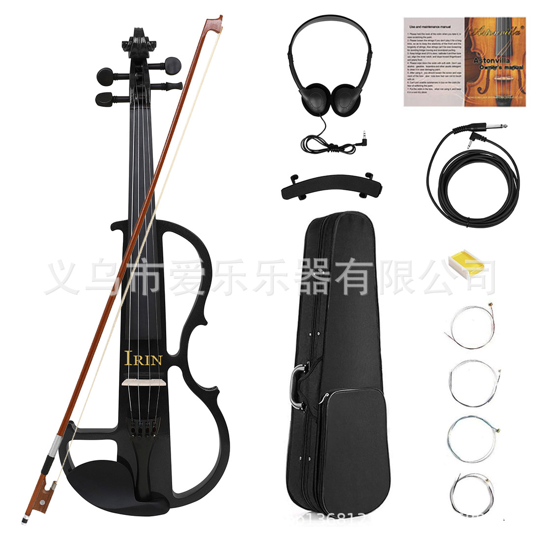 Crossover hot sale 4/4 violín electroacústico madera sólida violín silencioso para adultos y adolescentes conjunto de violín electrónico