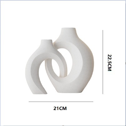 Nordic-style ceramic vases and flower arrangements, high-end and niche living room entrance hall home decoration vases and ceramic flower vases Application Scenario