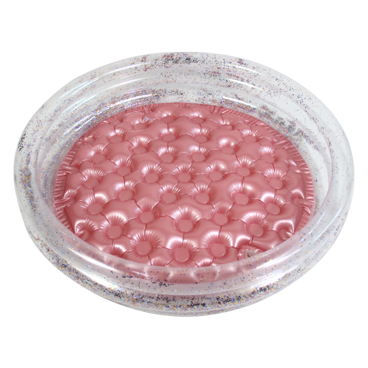Hongyu thickened children's sequined inflatable water pool, circular ocean ball pool, household baby bath basin Item Picture