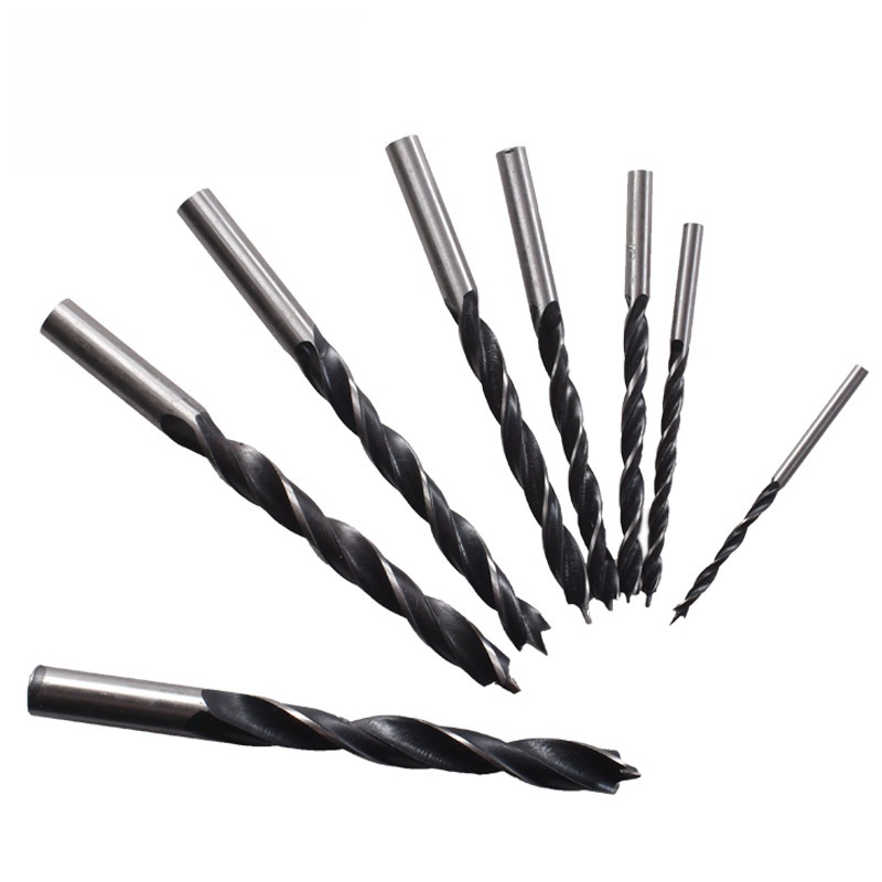 Three-pointed woodworking twist drill bit, 3-10mm, multi-specification round handle wood and plastic positioning drilling and opening woodworking drill bit Application Scenario