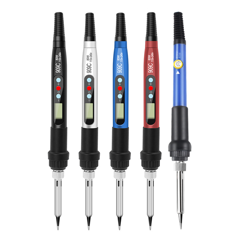 New 80w temperature-adjustable electric soldering iron set with internal heating digital display, a special soldering iron for home soldering Item Picture