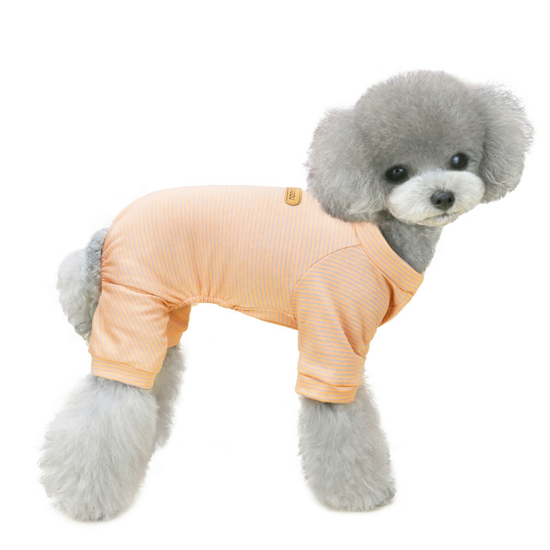 Primavera verano nuevo pet home wear teddy by bear dog cómodo y transpirable algodón versión coreana rayas home wear Item Picture