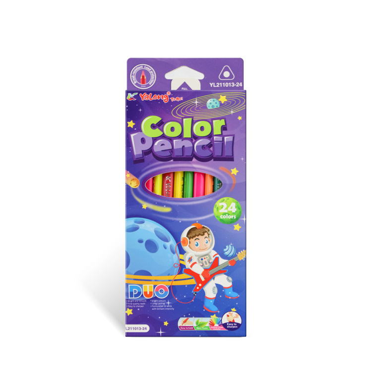 Space Series high-quality student colored pencils 12/18/24 Colorful cartoon cute colored pencils Specification image