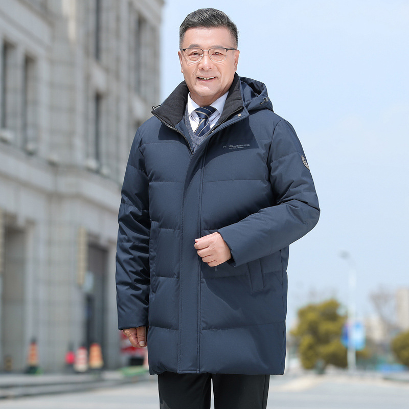 For middle-aged and elderly people, this is a thick, large-sized, windproof, hooded, and extremely cold down jacket for grandpa and dad Specification image