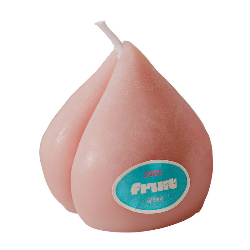 ins Scented Fruit Peach Scented Candles Creative Souvenir Candles Soy Wax Cross-border Candles Item Picture