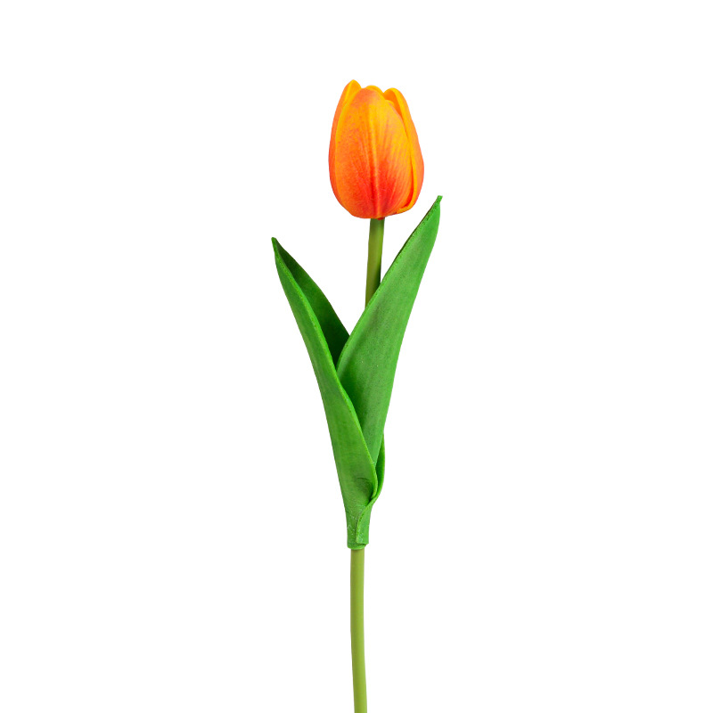 Tulip artificial flowers, cross-border wedding, home, hotel decoration, soft furnishings, mini pu hand feel artificial flowers, artificial plants Item Picture