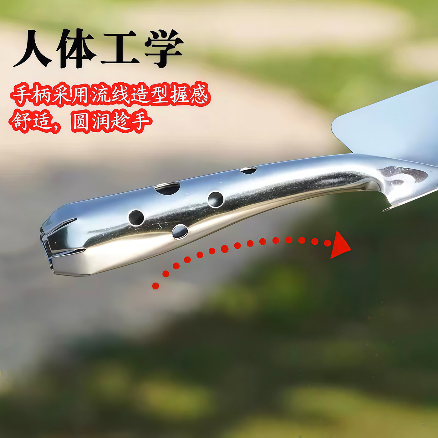 Stainless steel small shovel, gardening and garden tools, shovel, succulent planting, flower and vegetable planting, outdoor soil digging, flower shovel Specification image