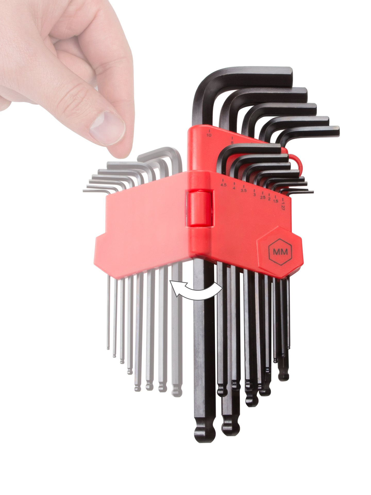 Wholesale 26pc metric and imperial blackened screwdrivers, medium and long manual wrenches, internal hexagonal ball head L-shaped wrench sets Specification image
