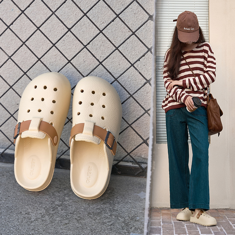 Boken Wind Tunnel Shoes Women's 2025 Summer New Style, thick-soled anti-slip, comfortable to wear outside with a snug feel, home outerwear, flip-flops Item Picture