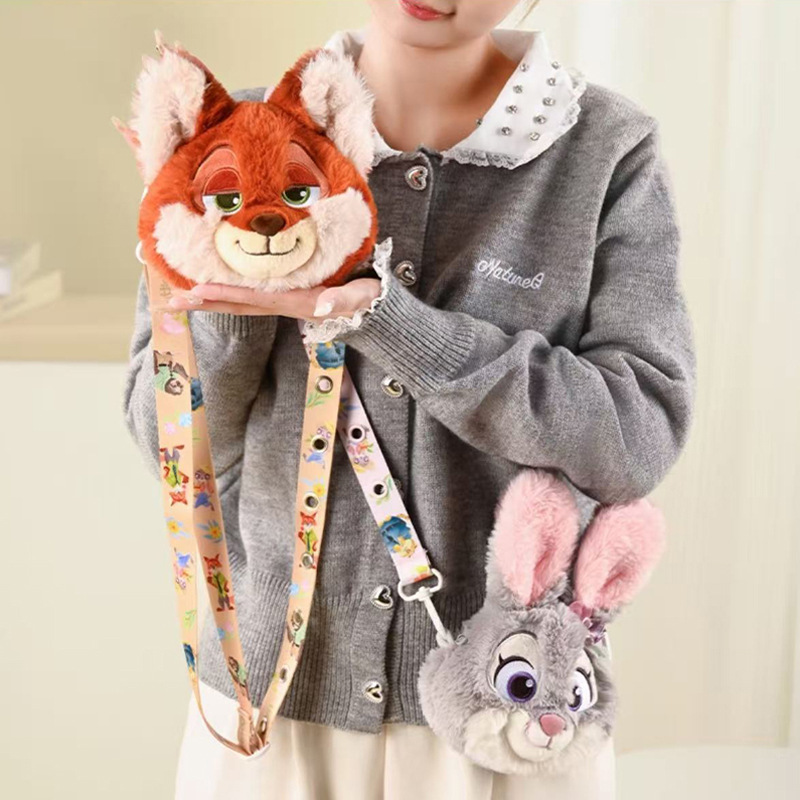 Disney officially authorized Zootopia Judy Nick Spring Flower Pain Crossbody Bag Plush Toy bag Specification image