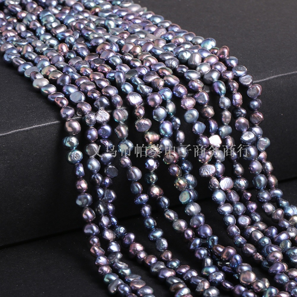 Wholesale of DIY jewelry accessories for Baroque irregular-shaped pearls 4-10mm, natural freshwater pearls with horizontal holes and smooth surfaces on both sides Specification image