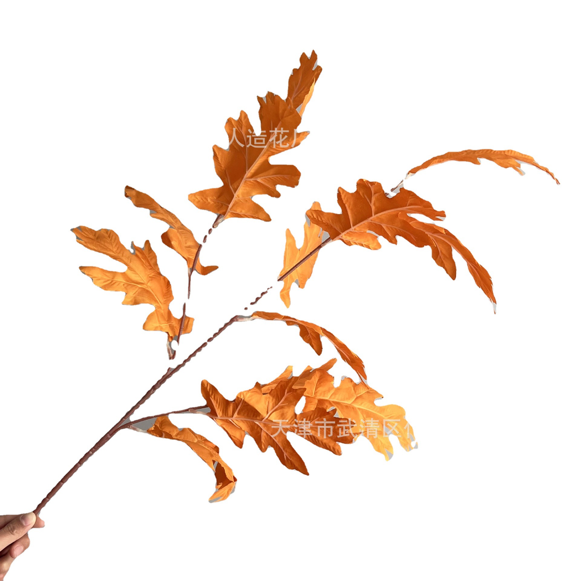 Oak tree leaf wedding simulation flower table, flower matching, wedding hall decoration, silk fabric artificial flower soft decoration flower art manufacturer Item Picture